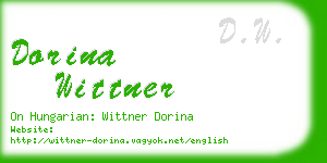 dorina wittner business card